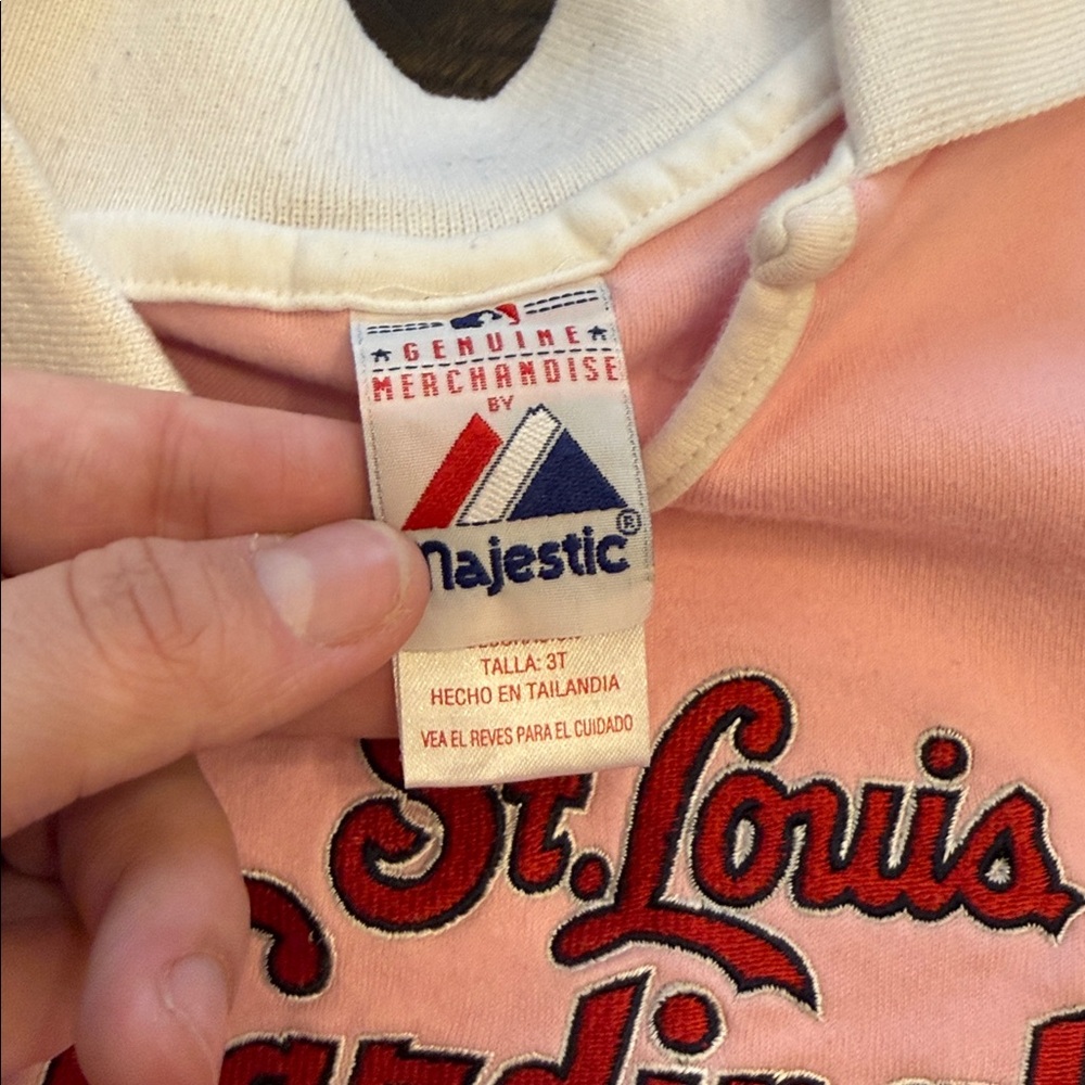 Majestic Pink St. Louis Cardinals Girls Polo Dress - Picture 3 of 3